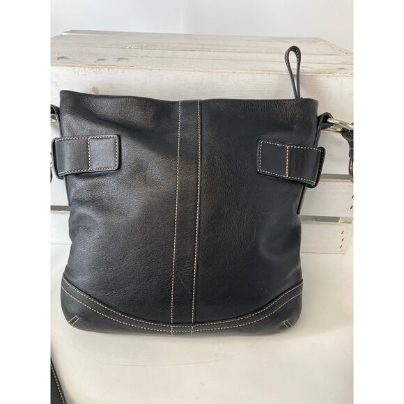 COACH 1452 SMALL SMOOTH LEATHER BLACK CROSSBODY BAG - Picture 4 of 16